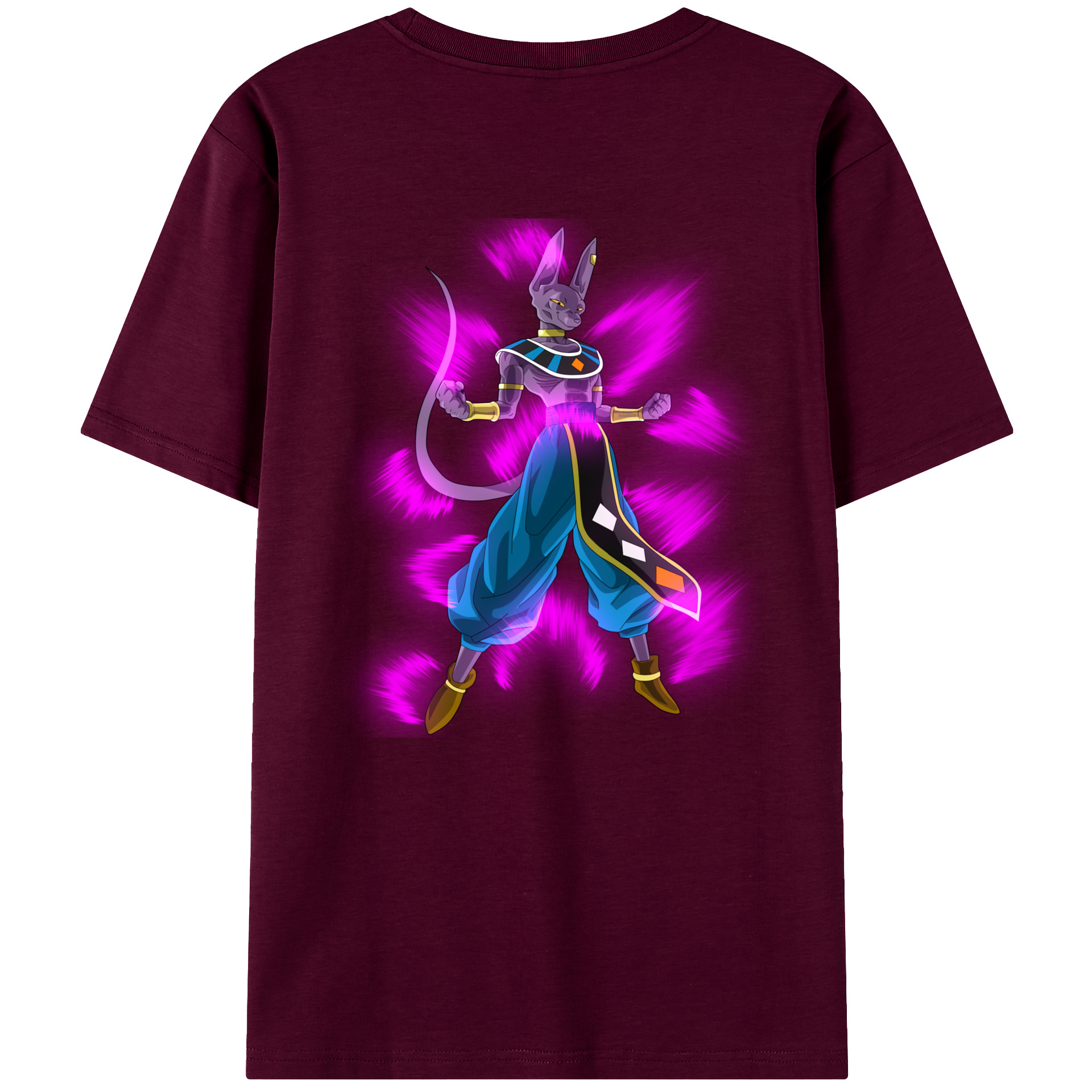 （画像用） ドラゴンボール ビルス 破壊神ビルス DRAGON BALL Beerus Birusu レディース半袖Tシャツ(バックプリント)